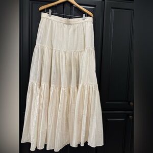 Acler White Crepe Maxi Skirt - 12